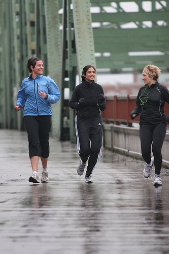 Running on the Ferry St. Bridge